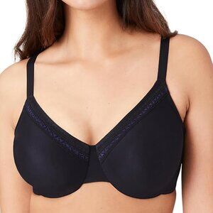 Wacoal Women's Perfect Primer Black Unlined Full Coverage Underwire Bra, 855213